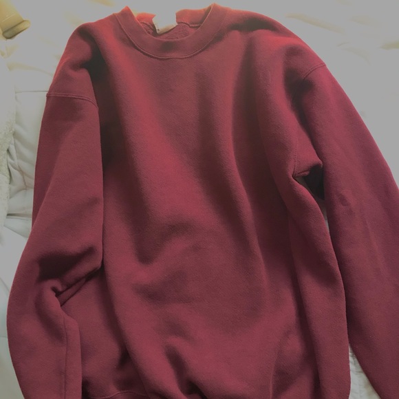 burgundy oversized sweatshirt - Picture 2 of 2